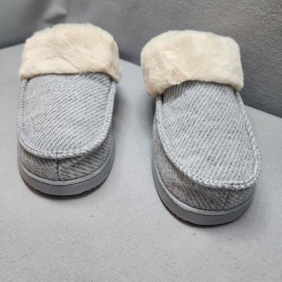 Dearfoams Women's Slide Scuff Slippers with Memory Foam (Large (9-10), Grey NWOB - Picture 2 of 8